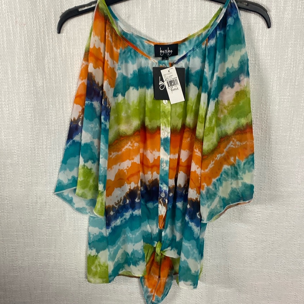 Large blouse button down front
